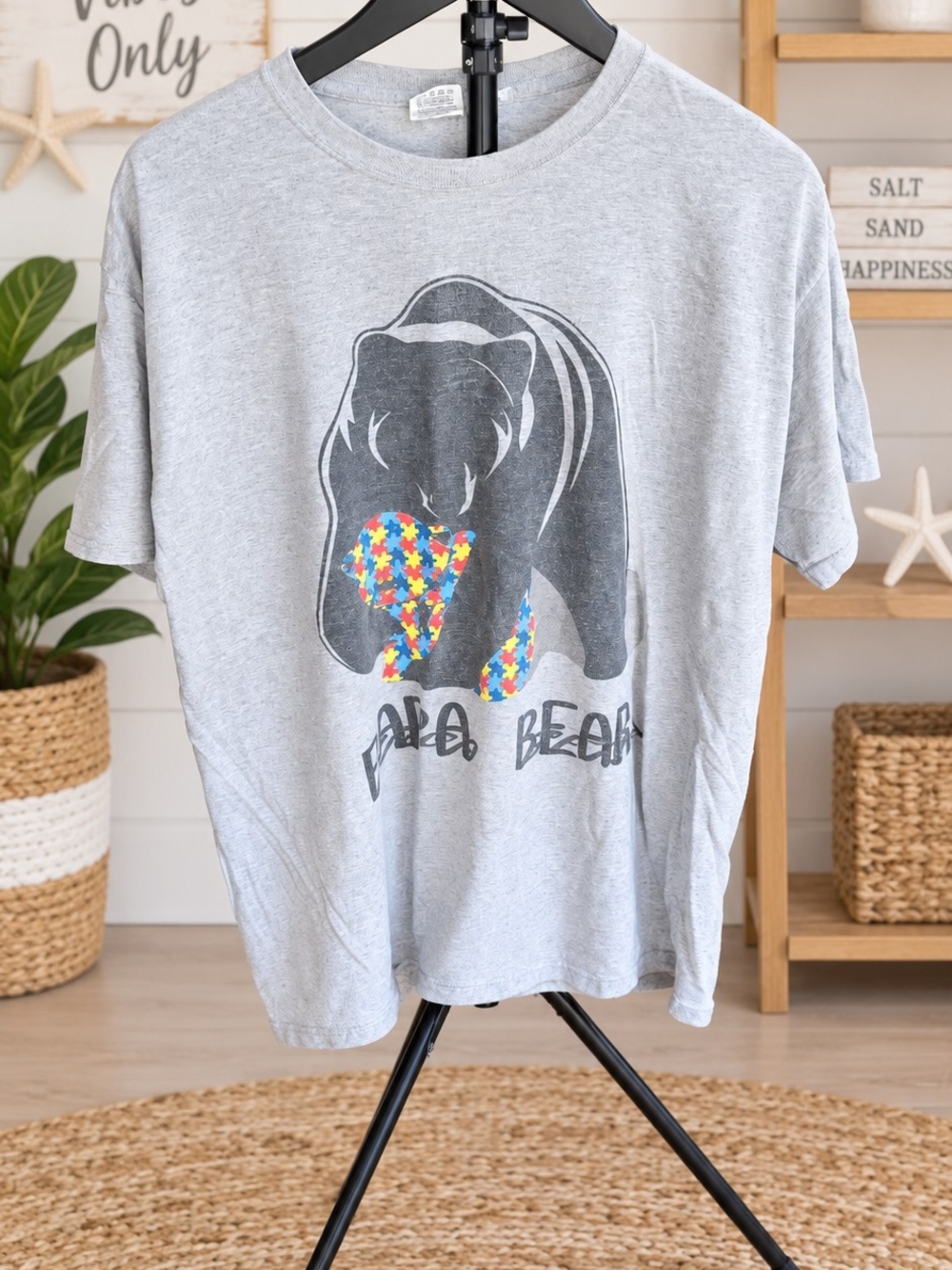 Show your love, advocate for a cause with this "Papa Bear" Autism Awareness XL